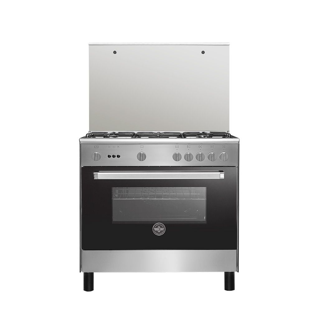 Freestanding Gas Cooker La Germania, 90×60cm, 5 Burners, Full Safety, Stainless Steel - 9C103RC1X41WW