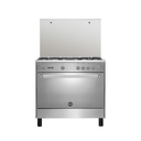 Freestanding Gas Cooker La Germania, 90×60cm, 5 Burners, Full Safety, Stainless Steel - 9C10GRB1X4AWW