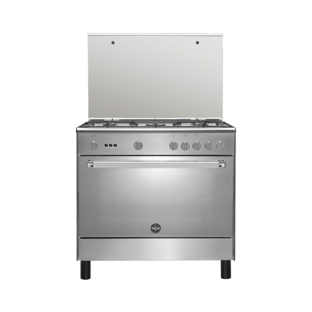 Freestanding Gas Cooker La Germania, 90×60cm, 5 Burners, Full Safety, Stainless Steel - 9D10GUB1X4AWW