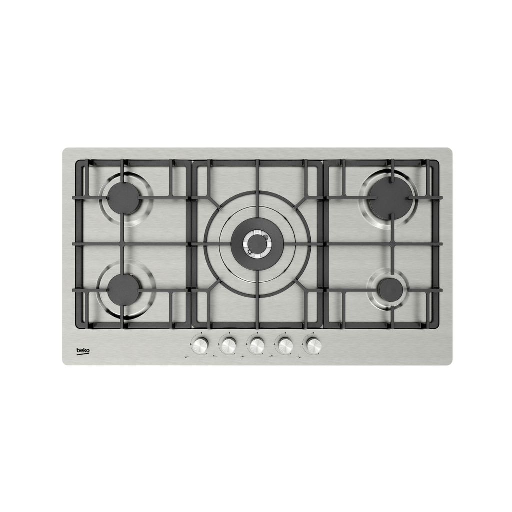Built-in Gas Hob Beko, 90 × 60 cm, 5 Burners, Full Safety, Stainless Steel - HIMW95226SXEL