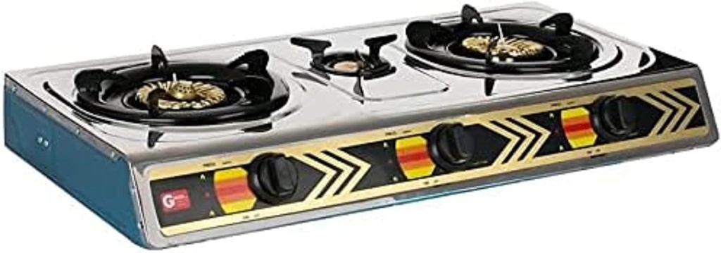 Flat Top Cooker Grand, 3 Burners, Auto Ignition - Stainless Steel