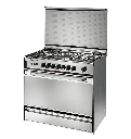 Freestanding Gas Cooker Universal, 90×60cm, 5 Burners, Fan, Stainless Steel - New Classic