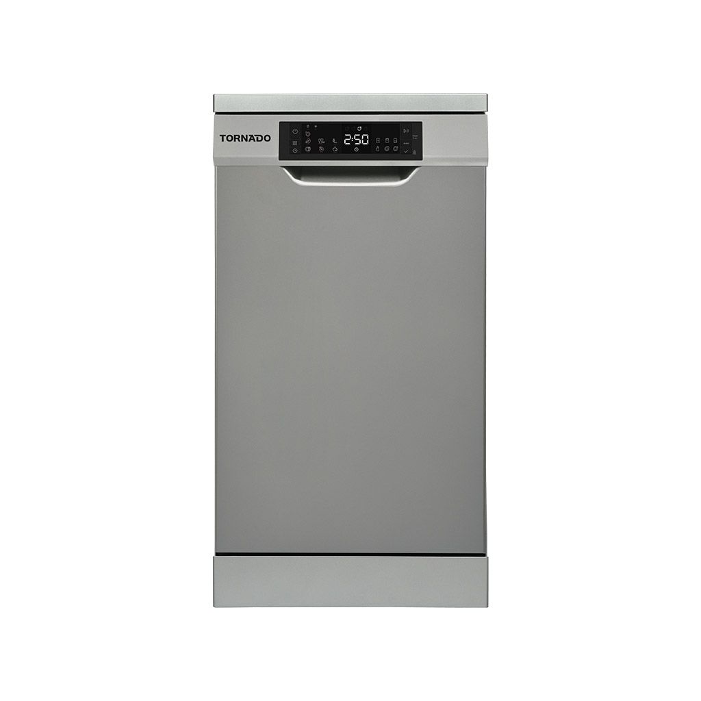 Dishwasher Tornado, 10 Place Settings, 45 cm, 7 Programs, Digital, Dark Silver - TDV-FN107DDS