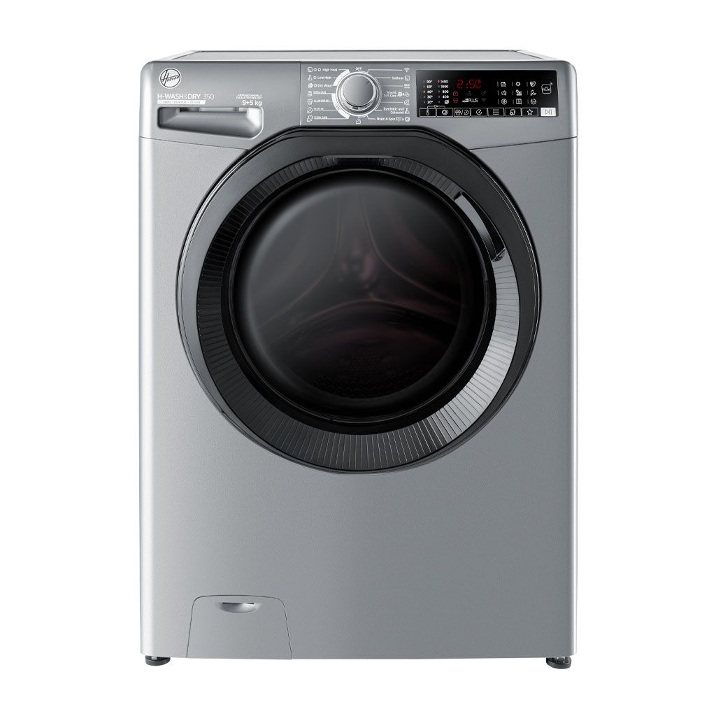 Automatic Washing Machine Hoover, Front Load, 9kg, Dryer 5kg, Inverter, 1400rpm, Steam, WiFi, Silver - H3DPS495TAMBRELA