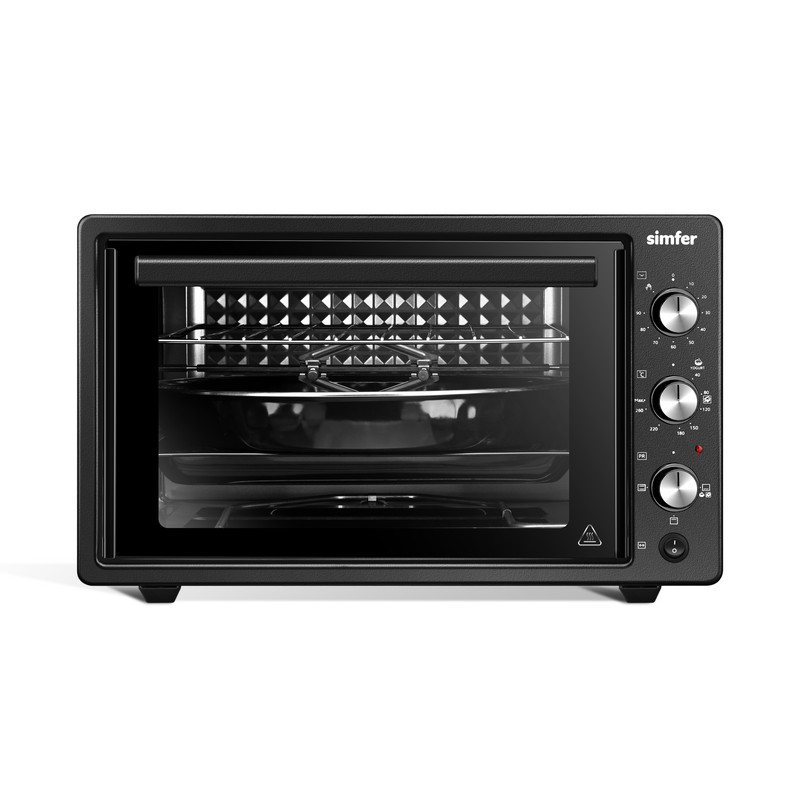Electric Oven Simfer, 45L, 1400W, Grill, Fan, Black - SIEO-45BL-TF-L