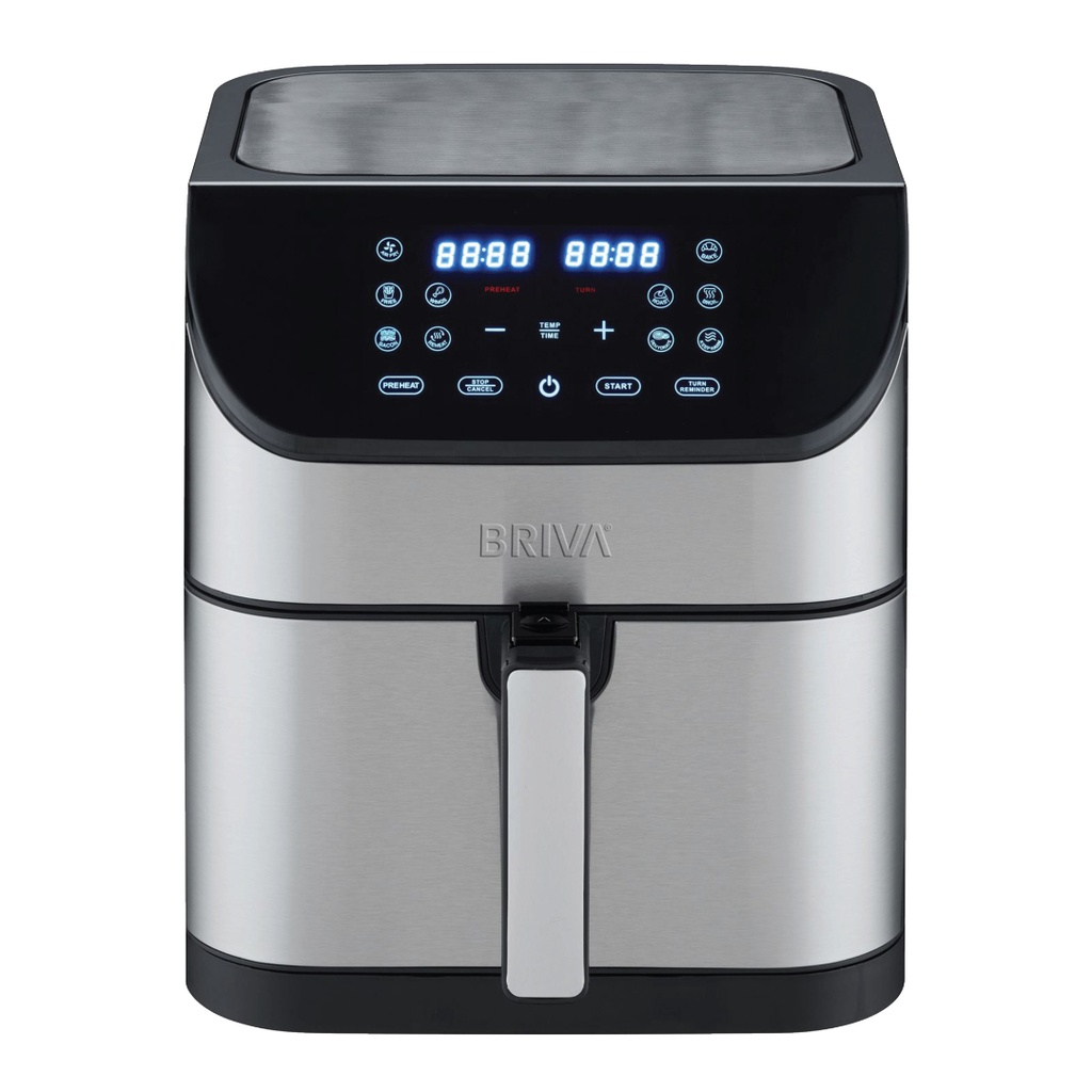 ‫قلاية هوائية بريفا، 6 لتر، 1500 وات، ديجيتال، سيلفر - HEALTHY AIR‬