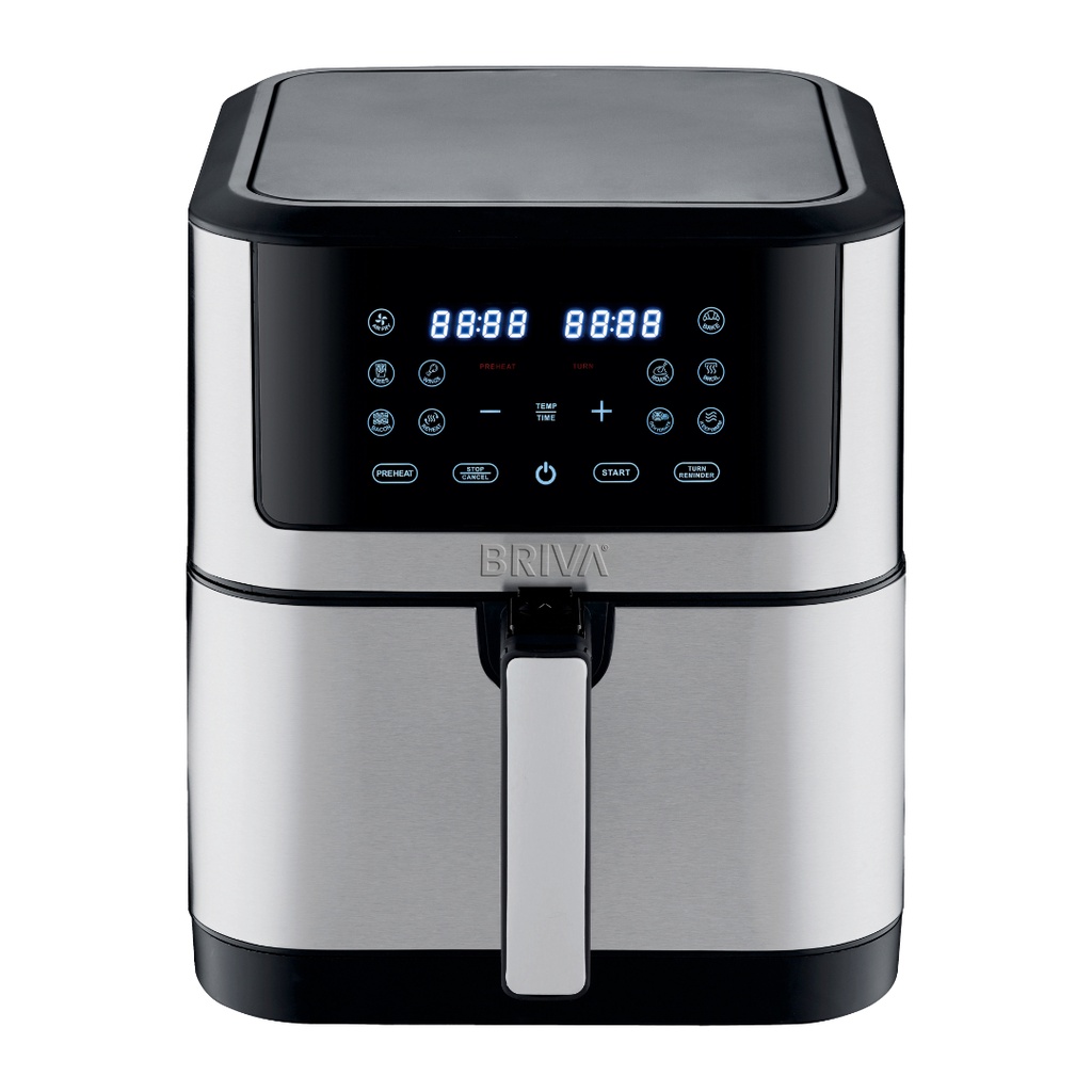 Steam Air Fryer Briva, 8L, 1800W, Digital, Silver - B-50008
