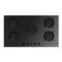 Built-in Gas Hob Fresh, 90 cm, 5 Burners, Cast Iron Trivets, Black Glass - HFR90CMGC1W