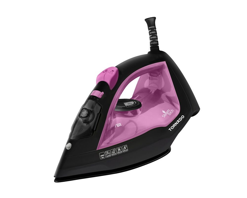 Steam Iron Tornado, 2000W, Ceramic Soleplate, Gray × Green - TST-2000C