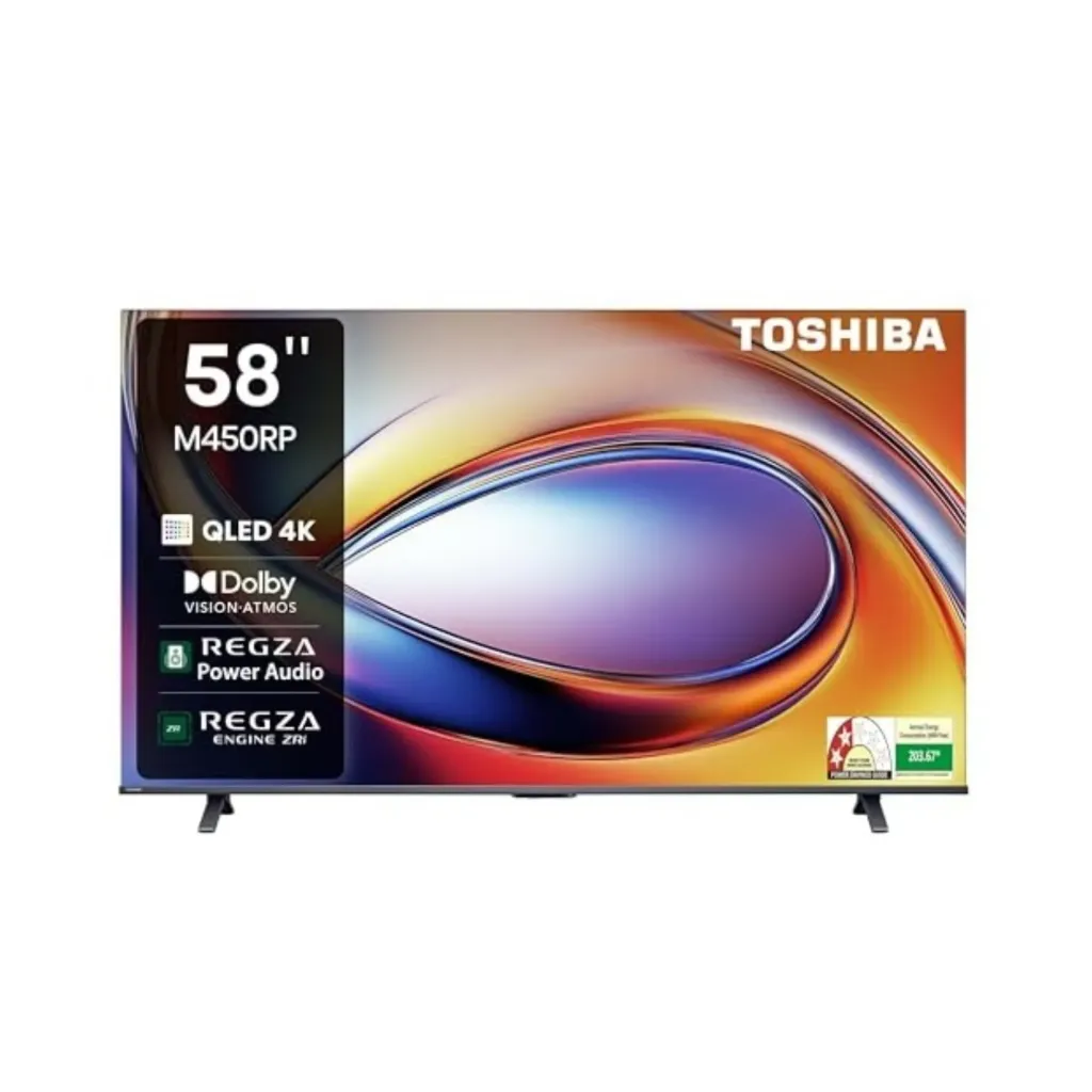 Smart QLED TV Toshiba, 58 inch, 4K, Frameless, Built-in Receiver - 58M450RP