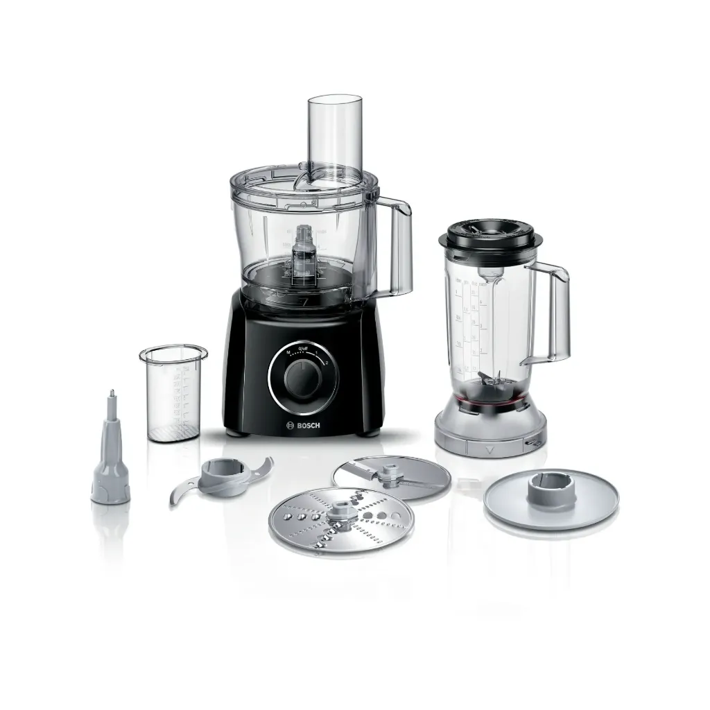 Food Processor Bosch, 800W, 2.3L, 2 Speeds + Pulse, Black - MCM3201B