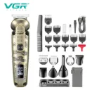 Grooming Kit VGR, 8-in-1 Men's Electric Shaver, IPX6 Waterproof, 28-Piece Set, 1200mAh Li-ion, LED Display - V-103