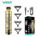 Hair Trimmer VGR, 3 Speeds, 3 Guide Combs (1/2/3mm), 800mAh Li-ion, USB Charging, Cord & Cordless, LED Display - V-076