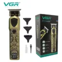 Beard Shaver VGR, 3 Guide Combs, 1200mAh Lithium, USB Type-C, 200-min Runtime, Cord & Cordless - V-916