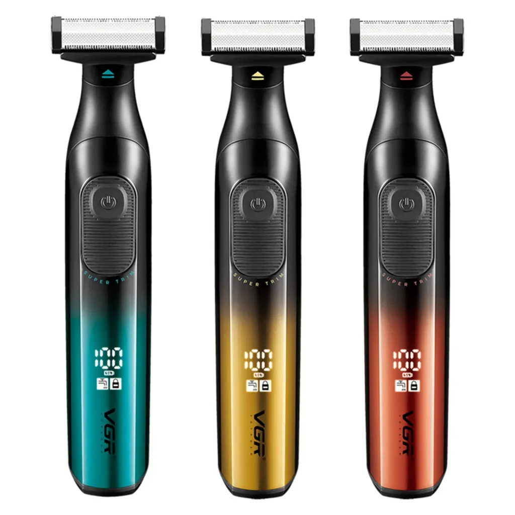 Body & Intimate Trimmer VGR, 2-in-1, IPX6 Waterproof, 500mAh Li-ion, 60-min Runtime, USB Charging, Black - V-361