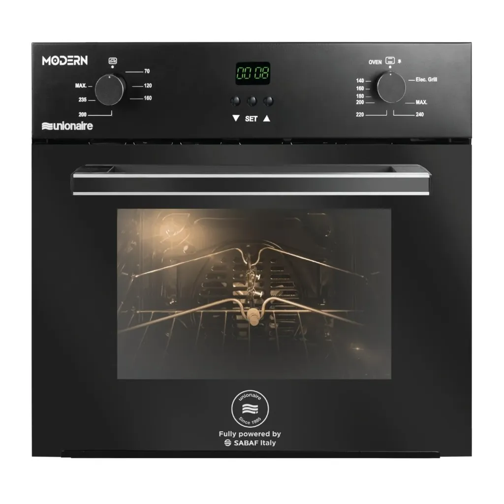 فرن بلت ان يونيون اير، 60 سم، غاز، مروحة، أسود - BO66B1-119-DSF-MD-AL