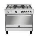 Freestanding Gas Cooker La Germania Eleganza, 90×60cm, 5 Burners, Full Safety, Cast Iron Grates, Stainless Steel - 9G10G1A1X4AWW