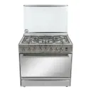 Freestanding Gas Cooker Universal Super Class Plus, 90×60cm, 5 Burners, Fan, Digital, Stainless Steel - 2905F-7PD