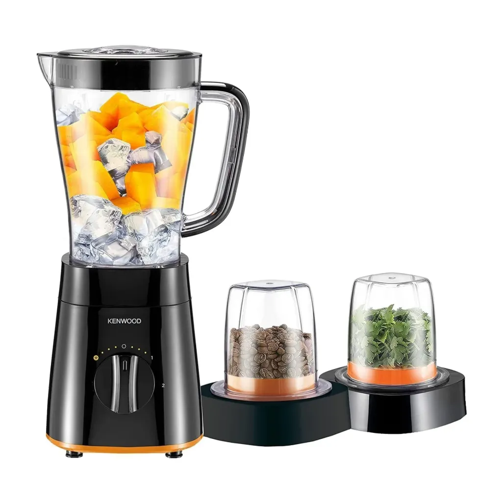 Electric Blender Kenwood, 500W, 2 Grinder, Black - BLP16.360BK