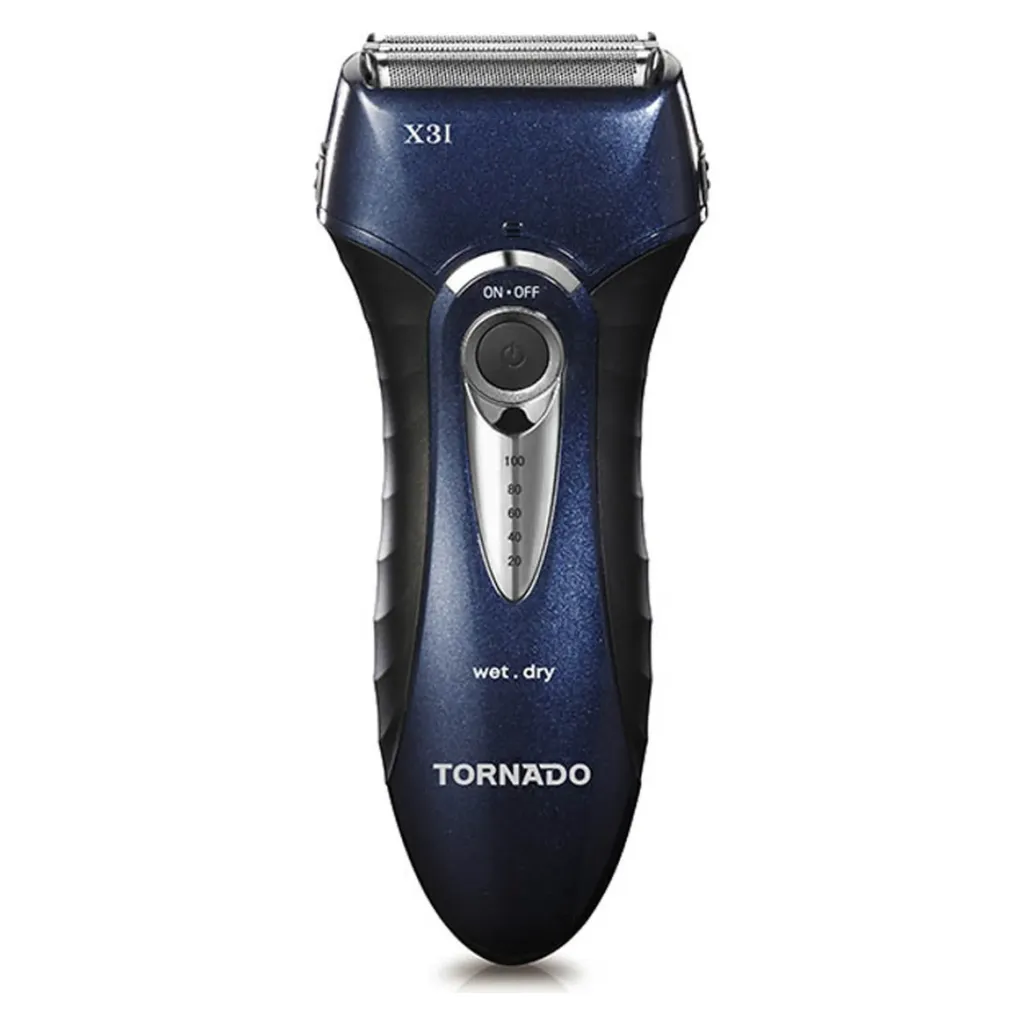 Shaver Tornado, 3-Blade System, Wet & Dry, Cord & Cordless, Pop-up Trimmer, LED, Dark Blue - THP-32U