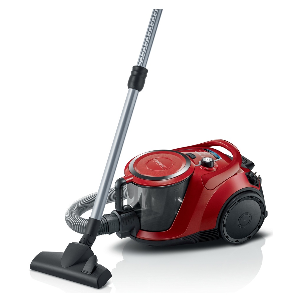 Bagless Vacuum Cleaner Bosch, Series 6, 2200W, Turbo Brush, 2.4L Dust Capacity, Red - BGS412234A