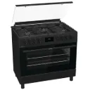 Freestanding Gas Cooker Gorenje, 90×60cm, 5 Burners, 2 Fans, Cast Iron Grates, Air Fryer, Digital, Full Safety, Black - GGI9C20B