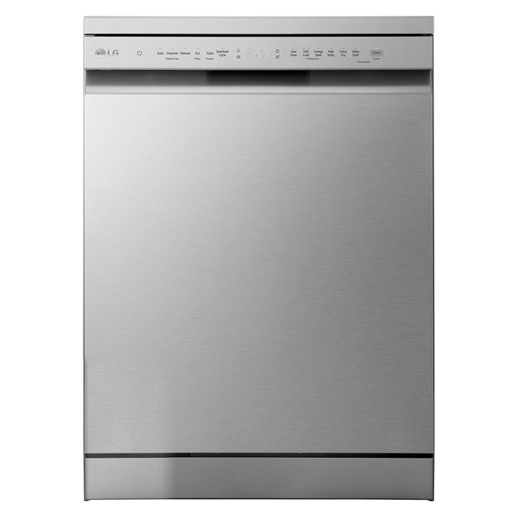 Dishwasher LG Korean, 14 Place Settings, 60 cm, 8 Programs, Digital, Silver - DFC513FVE