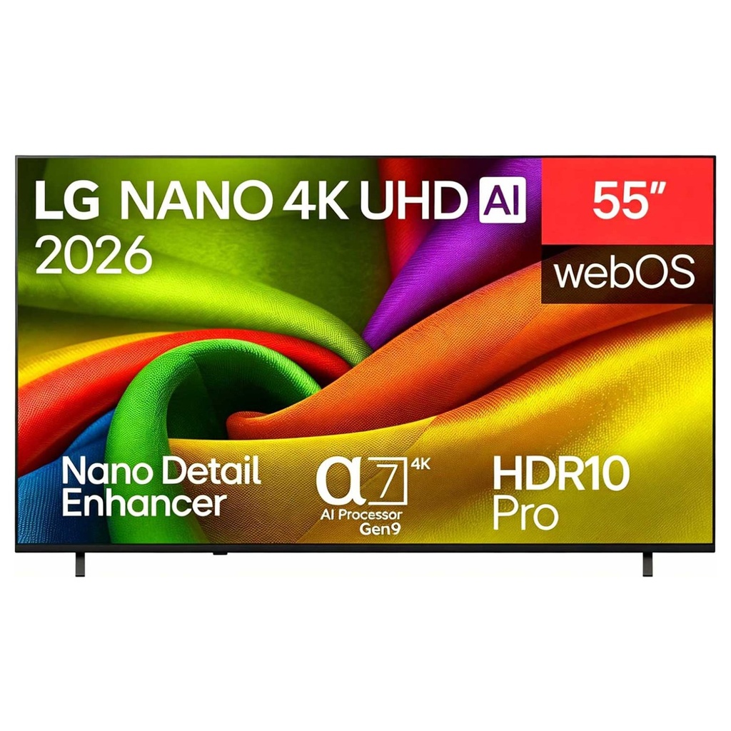 Smart 4K TV LG, 55 inch, Nano 4K UHD, Artificial Intelligence, Built-in Receiver - 55NU8E0B6LA