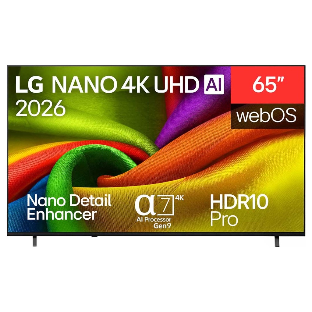Smart 4K TV LG, 65 inch, Nano 4K UHD, Artificial Intelligence, Built-in Receiver - 65NU8E0B6LA