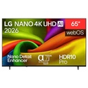 Smart 4K TV LG, 65 inch, Nano 4K UHD, Artificial Intelligence, Built-in Receiver - 65NU8E0B6LA