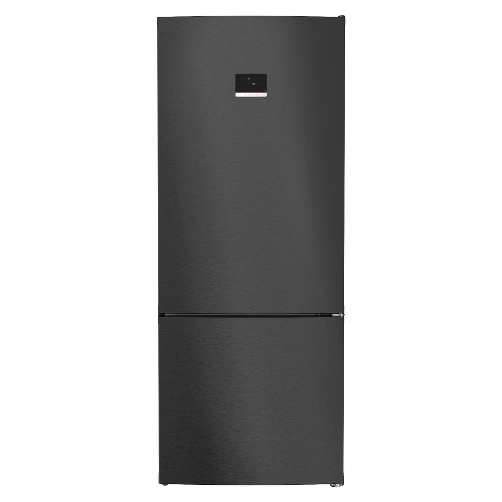 Refrigerator Bosch, Bottom Freezer, Series 6, No Frost, 526 L, Digital, Black Steel - KGN76CXEE8