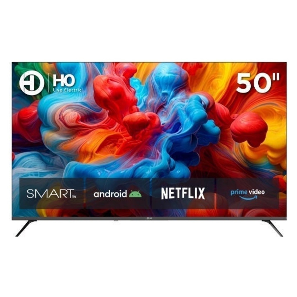شاشة تليفزيون هوهو، 50 بوصة، فريمليس، 4K، سمارت أندرويد، ريسيفر مدمج - HS5006SFL