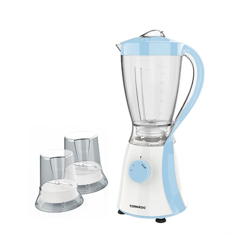 Electric Blender Tornado, 600W, 1.5L, 2 Grinder - TB-600/2-Lblue