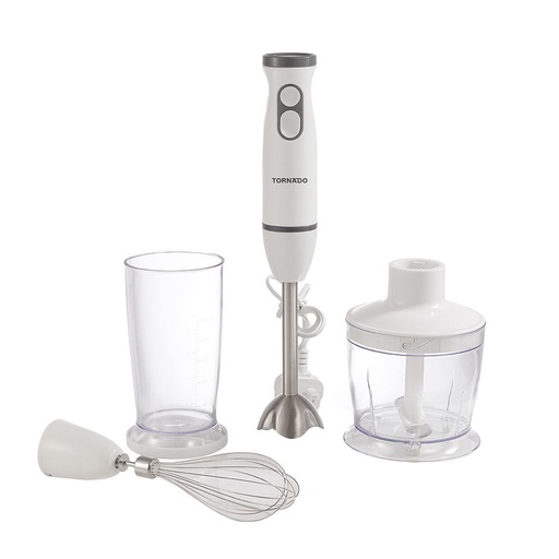 Hand Blender Tornado, 500W, Chopper, Whisk, White - HB-500T