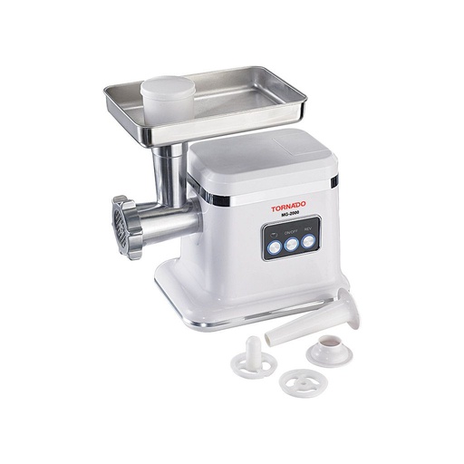 Meat Grinder Tornado, 2000W, Stainless Steel Blades, Pro Turbo Speed, White - MG-2000