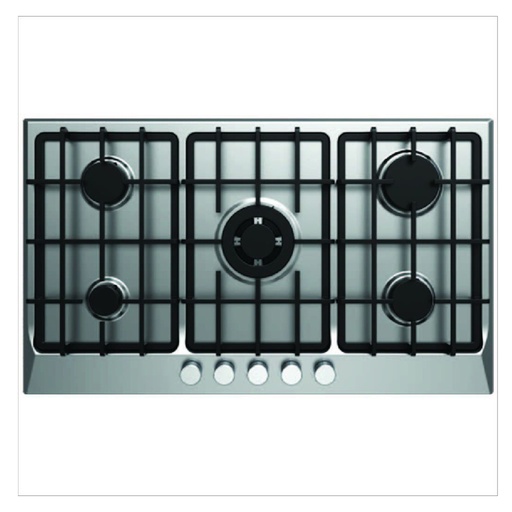 Built-in Gas Hob Fresh, 90 cm, 5 Burners, Full Safety, Stainless Steel - HAFR90CMSC1