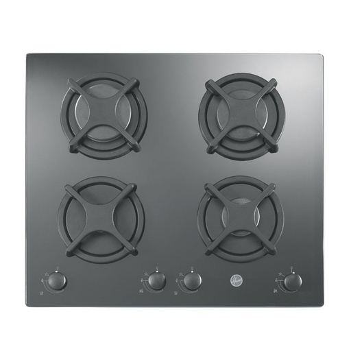 Built-in Gas Hob Hoover, 60 × 60 cm, 4 Burners, Black Glass - HGV640B/1