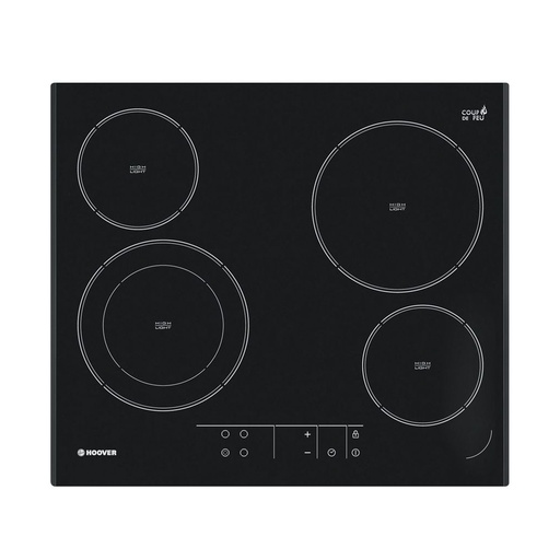 Built-in Gas Hob Hoover, 60 cm, 4 Burners, Child Lock Safety, Ceramic - HVE642