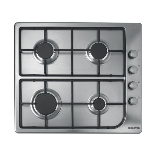 Built-in Gas Hob Hoover, 60 × 60 cm, 4 Burners, Stainless Steel - HGL64SX