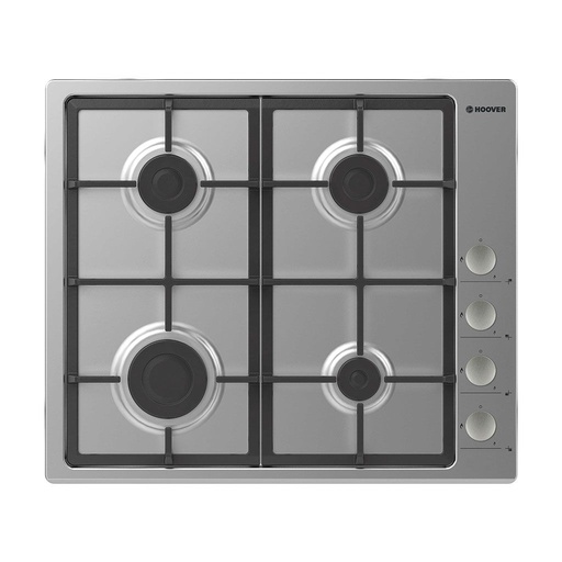 Built-in Gas Hob Hoover, 60 × 60 cm, 4 Burners, Stainless Steel - HHG6LSX