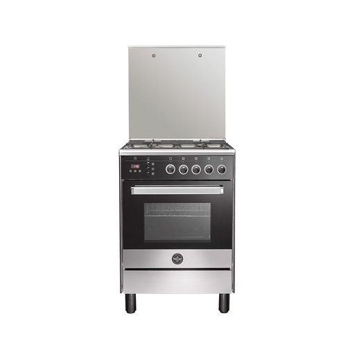 Freestanding Gas Cooker La Germania, 60×60cm, 4 Burners, Full Safety, Cast Iron Grates - 6M80G4A1X4AWW