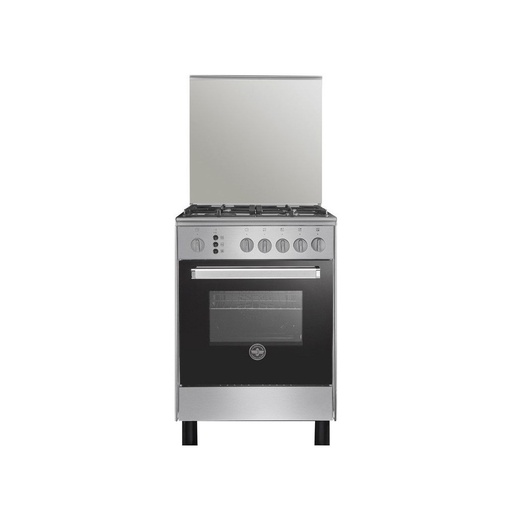 Freestanding Gas Cooker Lagermani, 60×60cm, 4 Burners, Full Safety, Cast Iron Grates - 6C40GRB1X4AWW