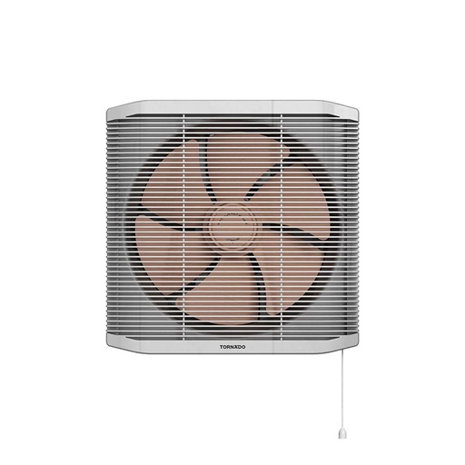 Ventilating Fan Tornado, 25cm, Frame 30×30cm, Protection and Privacy Net, Rose × Gray - TVS-25RG