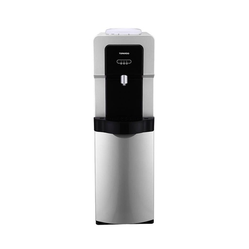 Water Dispenser Tornado, Hot & Cold & Warm, with Cabinet 18L, Silver × Black - WDM-H40ABE-SB
