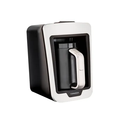 Electric Turkish Coffee Maker Tornado Automatic, 330 ml, White × Black - TCME-100