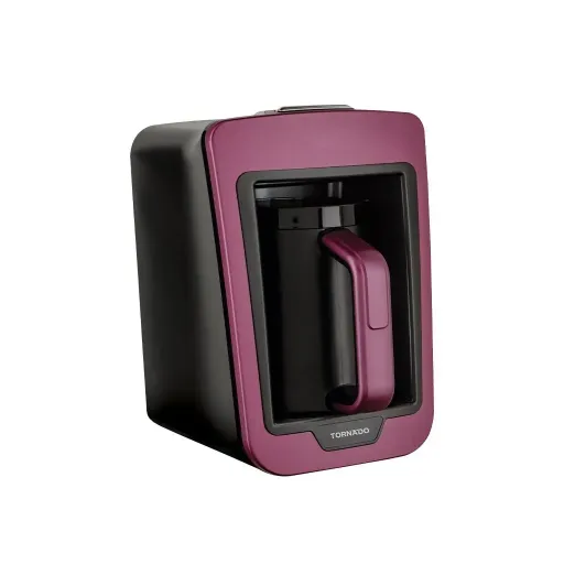 Electric Turkish Coffee Maker Tornado, 2 Cups, Automatic, Purple × Black - TCME-100