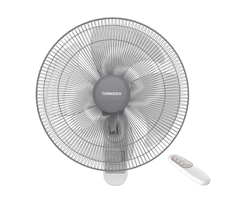 Wall Fan Tornado, 16 inch, 4 Blades, Remote Control, White - TWF-30