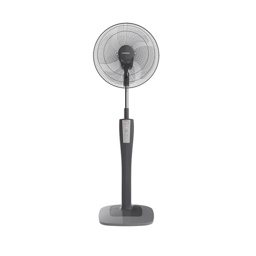 Stand Fan Tornado, 16 inch, 4 Blades, Remote Control, Gray - TSF-75G