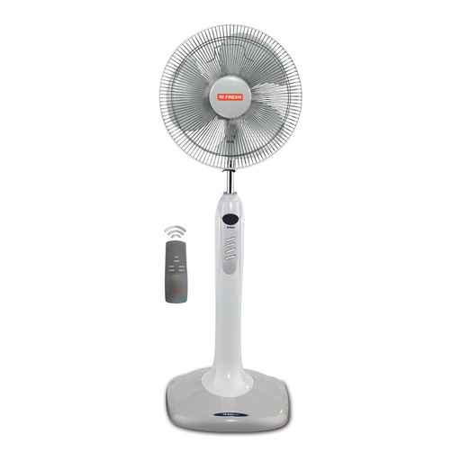 Stand Fan Fresh, 18 inch, Remote Control, White - Hattari