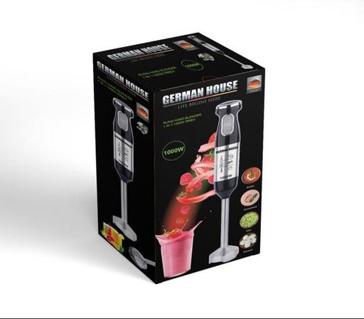 Hand Blender German House, 1000W, Bowl, Black